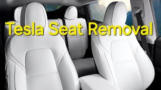 Tesla How to remove front seat [upl. by Cranford]