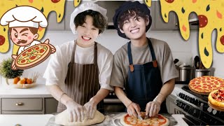 Taekook cooking 🍕  Hindi dub  Part1 [upl. by Ahsaya]