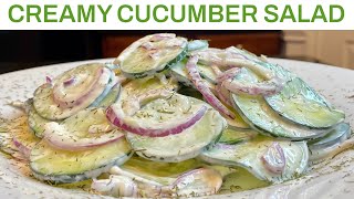 Amazingly Delicious Creamy Cucumber Salad  Cucumber Salad Recipes [upl. by Enyamrahs]