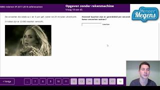 Examentraining Rekenen 3F 1718 Deel 2 vraag 1218 [upl. by Snilloc]