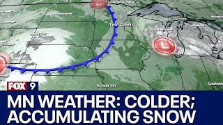 MN weather Turning colder then accumulating snow [upl. by Betthezel]