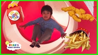 Family Fun Time at McDonalds Indoor Playground Happy meal toy surprise with Ryans Family Review [upl. by Seely]