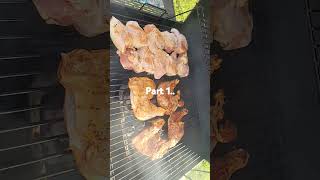 Chicken Leg quarters and thighs on my grill I will do part 2 later [upl. by Nyrret]