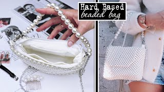 ABSOLUTELY TREND 2022 DIY LUXURY BEADED ZIP BAG TUTORIAL 👜 Hard Based [upl. by Dominick]