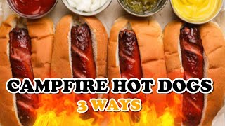 OUTDOOR COOKING Hot Dogs 3 Different Style 🔥 [upl. by Hinson290]