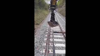 Routine maintenance of railroad track [upl. by Charla959]