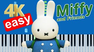 Miffy amp Friends Theme Song Slow Easy Piano Tutorial 4K [upl. by Lamaj152]