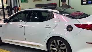 CAXVINYL Factory Direct HD PET Liner Chameleon White Red Car Wrap [upl. by Ayetal]