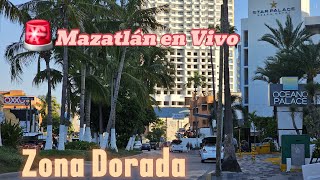 Así se encuentra la Zona Dorada de Mazatlán en vivo [upl. by Henriha896]