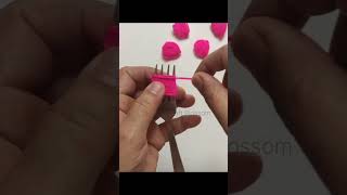 Quick DIY How to Craft Stunning Wool Flower Using a Fork [upl. by Sparhawk759]