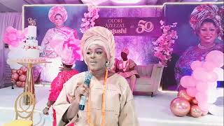 Watch How Olori Azeezat Elegushi Celebrates 50th Birthday In Grand Style [upl. by Ritchie]