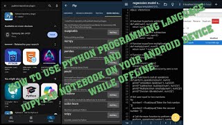 HOW TO USE JUPYTER NOTEBOOK AND PYTHON PROGRAMMING LANGUAGE ON YOUR ANDROID DEVICE [upl. by Eiuqram]