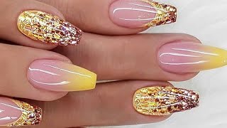 Easy Baby boomer nail manicure tutorial using biba french ombre amber nails with gel polish [upl. by Atnod]