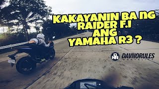 YAMAHA R3 vs SUZUKI RAIDER 150FI LONG STRETCH [upl. by Negriv]