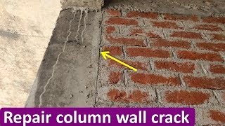 HOW TO REPAIR COLUMNWALL CRACK [upl. by Enelyahs]