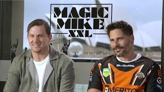 MAGIC MIKE XXL  Channing Tatum amp Joe Manganiello Interview [upl. by Reggie]