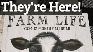 New Dollar Tree 2024 Farmhouse Calendars [upl. by Ahl558]