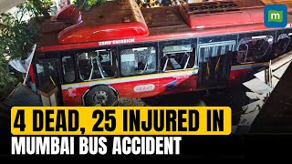 Mumbai 4 Dead 25 Injured as BEST Bus Rams into Pedestrians Vehicles After Brake Failure [upl. by Toomay886]