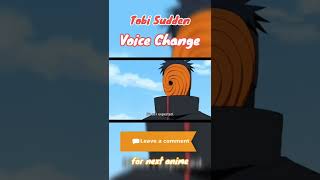 Tobi Sudden voice change in hindi dubbed naruto anime [upl. by Adeuga]