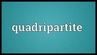 Quadripartite Meaning [upl. by Ateuqahs832]