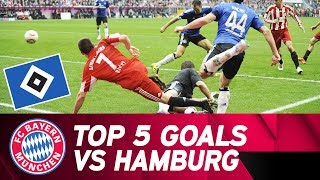 Top 5 Goals  Robben Ribéry amp More Sensational Goals amp Skills vs HSV [upl. by Naivat]