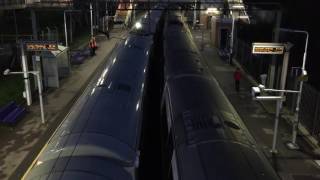 c2c Electrostars class 357 amp class 387 departing Pitsea Station Essex 20th December 2016 [upl. by Gaylord862]