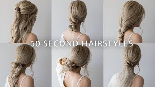 6 QUICK amp EASY HAIRSTYLES  Cute Long Hair Hairstyles [upl. by Aikit]