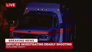 Deputies investigating a deadly shooting in Buncombe County [upl. by Euqinue]