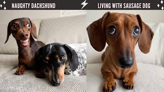 Best Dachshund Dogs Video compilation Naughty Sausage Dogs Living with Dachshund Wiener Puppies [upl. by Aicac785]