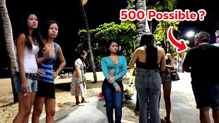 beach road PATTAYA midnight street scenes so many pretty freelancers [upl. by Drapehs718]