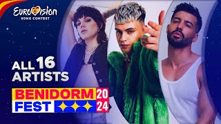 🇪🇸 Benidorm Fest 2024 All Participants Eurovision 2024 [upl. by Rhpotsirhc]