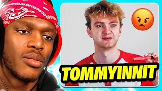 KSI Reacts To TommyInnit Vs Logan Paul [upl. by Genny]