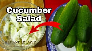 Creamy Cucumber Salad With Ranch Dressing  Wholesome Cucumber Salad  Chef André Davy [upl. by Iorio454]