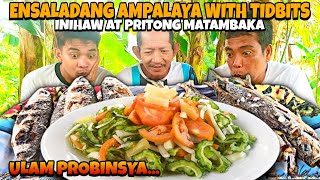 ENSALADANG AMPALAYA WITH TIDBITS at MAY INIHAW AT PRITONG MATAMBAKA lutongprobinsya cookingideas [upl. by Latreshia309]