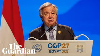 Small confusion UN chief starts reading wrong speech at Cop27 [upl. by Siegfried358]