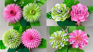 Beautiful Paper Flower Making  Paper Crafts For School  Home Decor  Paper Craft  DIY  Crafts [upl. by Elleneg]