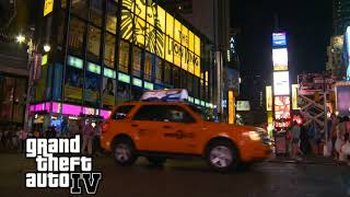 Atmospheric New York City at night in 2008 With GTA IV Theme [upl. by Dru108]