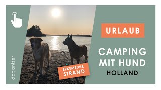 Camping mit Hund in Holland  Hundestrand Erkemederstrand  Urlaub mit Hund [upl. by Harman]