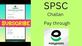 SPSC challan pay through easy paisa [upl. by Haneekas]