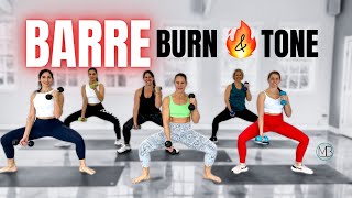 50 MIN BARRE BURN amp TONE ⟫ Full Body Definition Workout ⟫ NO REPEAT [upl. by Neyr]