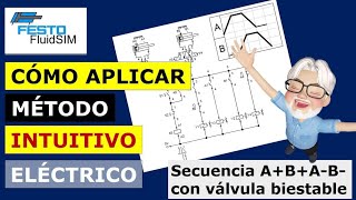 Aplicación Método Intuitivo Eléctrico ABAB con válvulas biestables en FluidSim 😊 [upl. by Llemaj]