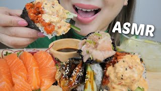 ASMR SUSHI Spicy Salmon Unagi amp Negitoro CONE with Salmon Sashimi and Avocado sunomono NO Talking [upl. by Ainolloppa558]