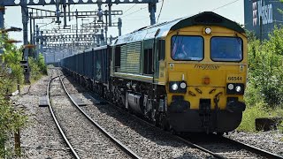 Freightliner Class 66 66544 at Patchway Railway Station South Gloucestershire [upl. by Nnyllatsyrc183]