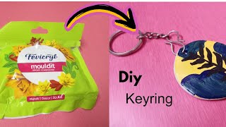 Making Keyring with Mouldit clay  Mouldit clay art  Arushi Sharma [upl. by Kaylil]