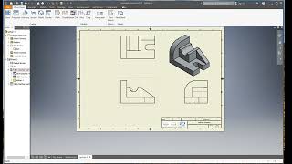 Tutorial Autodesk Inventor 2019  Latihan gambar teknik Proyeksi [upl. by Laertnom]