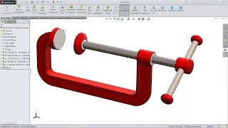 Solidworks tutorial  Sketch CClamp in Solidworks [upl. by Koby985]