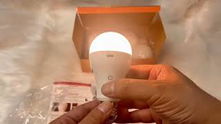 Neporal MagicGlow Rechargeable light bulb with remote [upl. by Haerle]