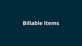 Aimsio Billable Items [upl. by Trotter750]