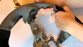 RedlineGoods custom steering wheel wrap installation 1  preparation [upl. by Siduhey177]