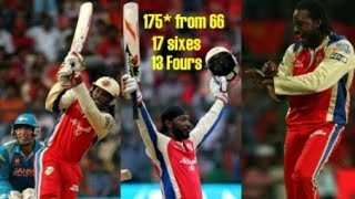 Chris Gayle  175 runs 66 balls । Chris Gayle Fastest Batting । श्री गणेशाय नमः [upl. by Akived]